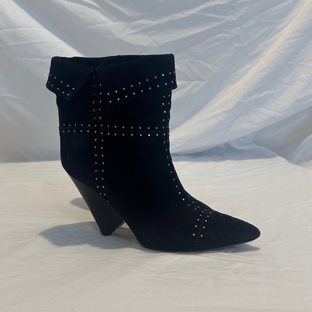 Isabel Marant Black Suede Studded Boots - Picture 3 of 6